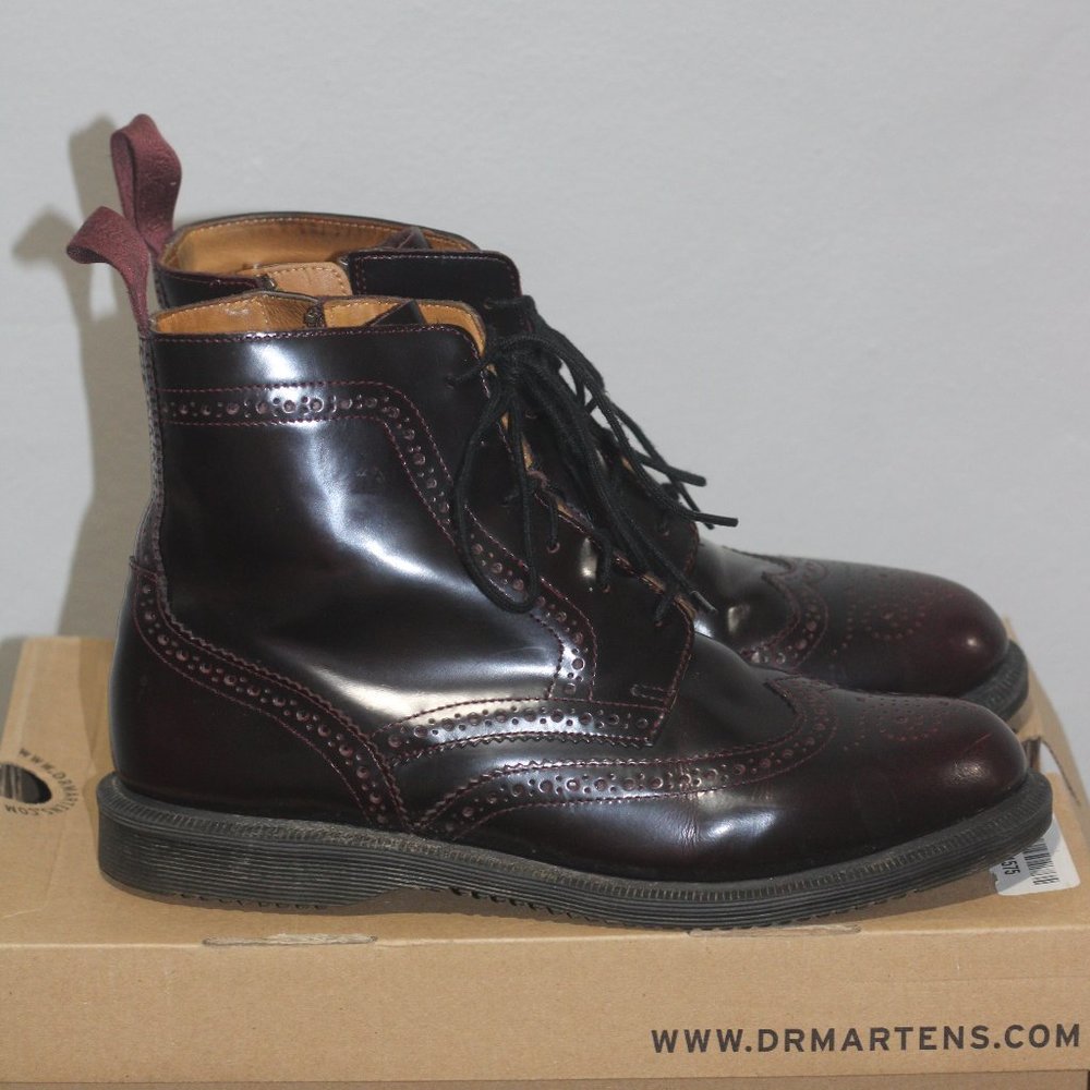 Dr Martens. Size 10 (Delphine) Oxblood wing tip